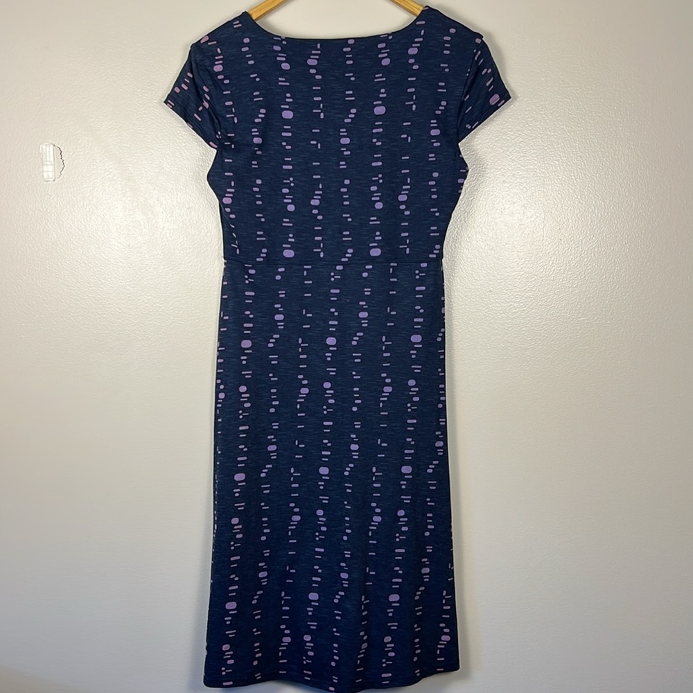Toad&Co Rosemarie Navy and Light Blue Jersey Knit Dress Size Small EUC - Picture 9 of 16